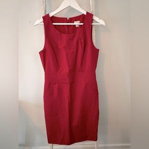 J. Crew red suiting dress